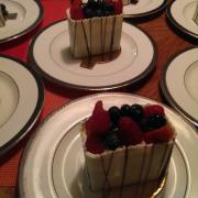 Decadent chocholate mousse in a chocolate basket